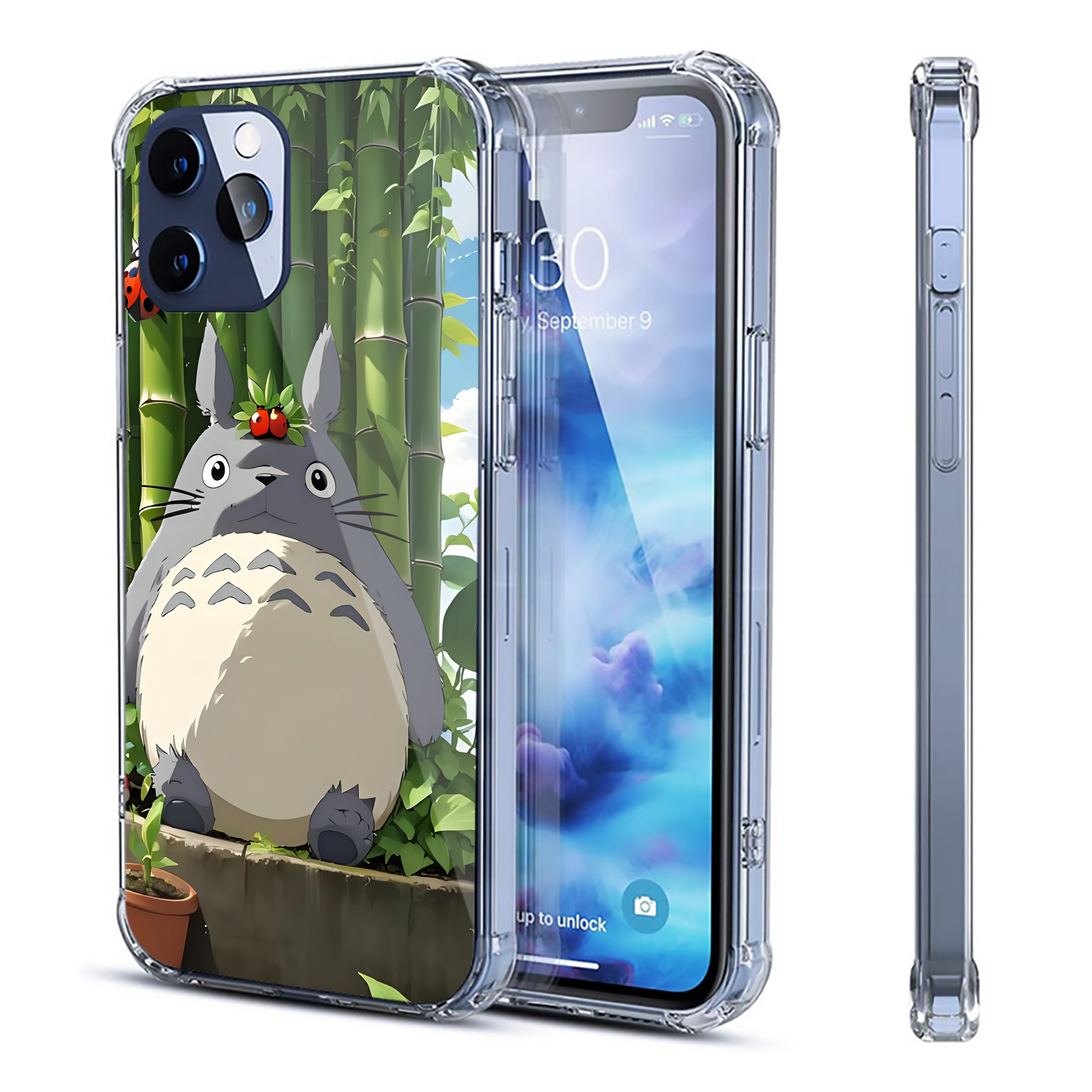 （画像用） となりのトトロ 草壁メイ 草壁サツキ My Neighbor Totoro Satsuki Kusakabe Mei Kusakabe 【iPhone 12シリーズ対応】透明スマホケース（クリアソフトケース）